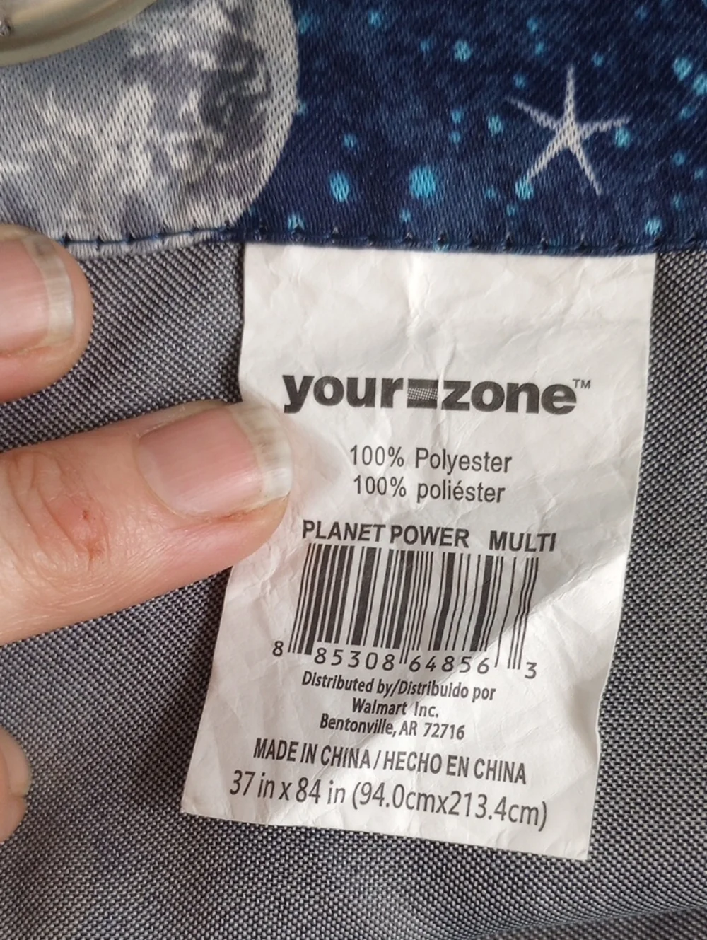 Your Zone 'Planet Power' Multi-Color Curtain Panel